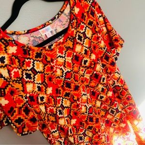 LuLaRoe Women’s Size M Orange Carly Dress NWOT